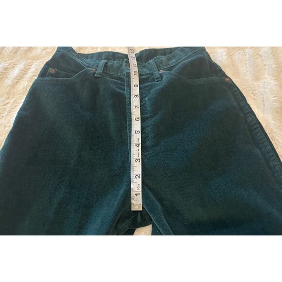 VINTAGE Funny Girl Brand High-Rise Green Velvet Pants Women's Size 9/10 (READ) - Picture 10 of 14